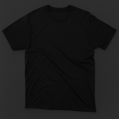 Black t-shirt on a black background